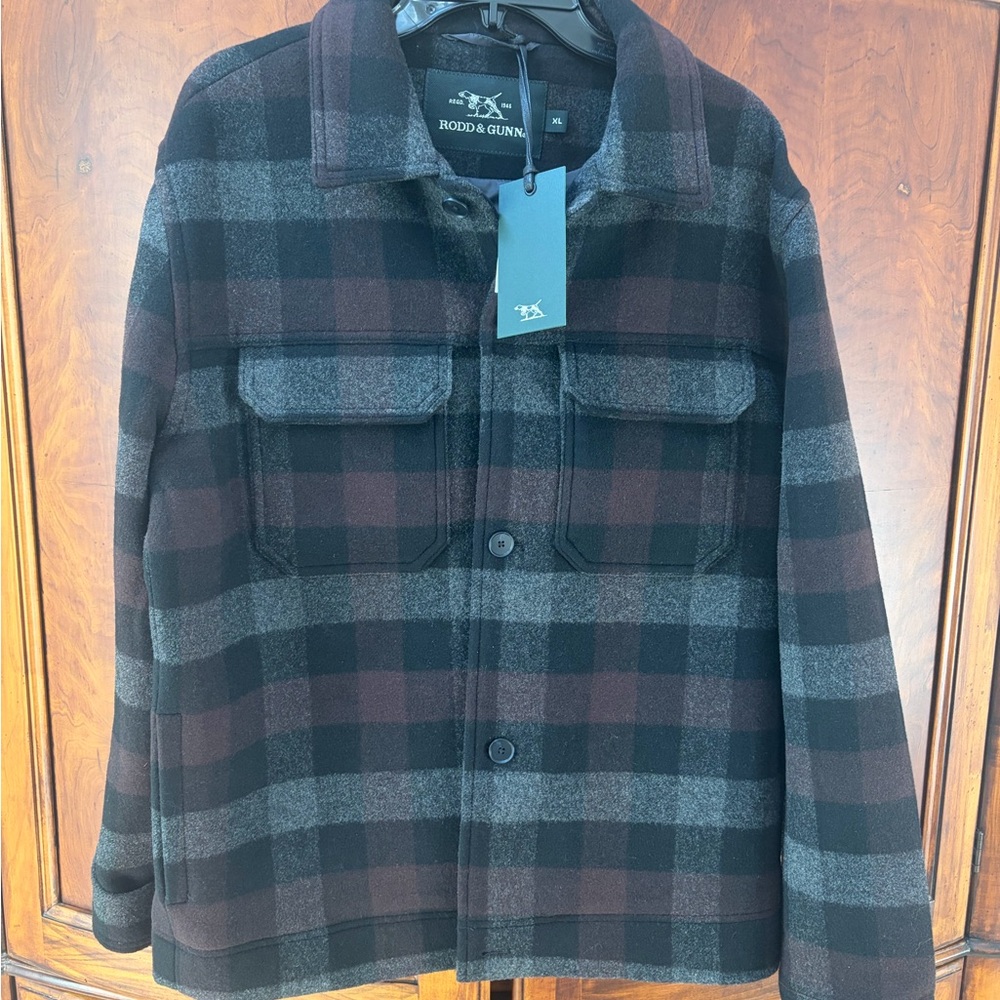 New Rodd & Gunn Men's Plaid Shirt Jacket